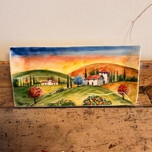 VBC Casa Italian Handmade/Handpainted Ceramic Decorative Plate From Nove Italy